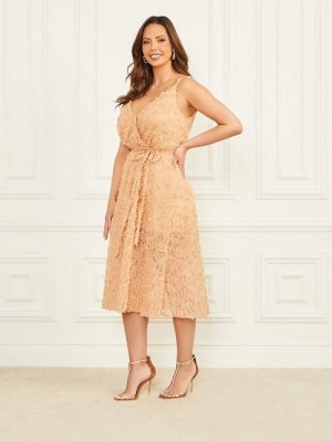 Guess Rosie Flower Dress Bej | GUESS-SN26836