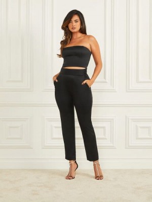 Guess Roxanne Satin Pant Negrii | GUESS-SN28228