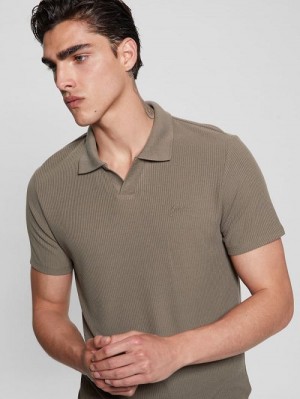 Guess Ryker Rib Knit Polo Maro | GUESS-SN31260