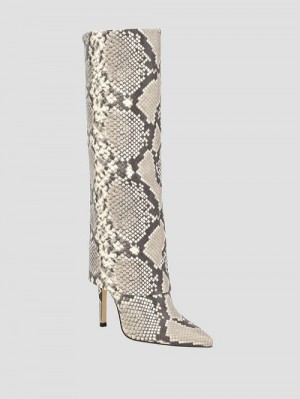 Guess Sabola Fold-Over Knee-High Boots Gri | GUESS-SN29920