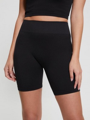 Guess Sara Seamless Biker Shorts Negrii | GUESS-SN28109