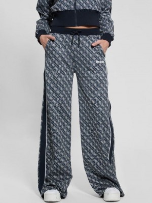 Guess Sarah Quattro G Wide-Leg Pants Albastri | GUESS-SN28485