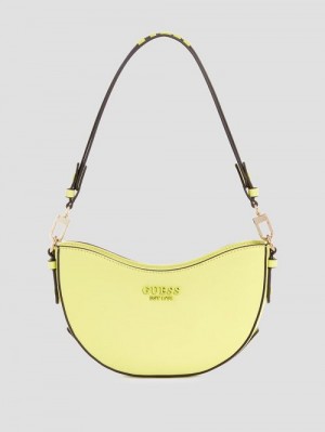 Guess Sarita Top-Zip Shoulder Bag Galbeni | GUESS-SN29144