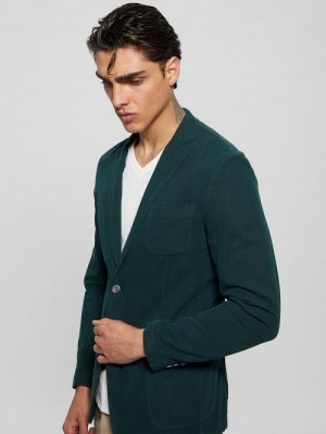 Guess Savile Linen Blazer Verzi | GUESS-SN30852