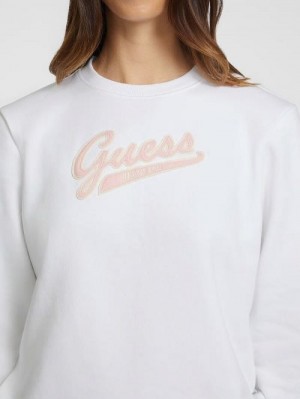 Guess Script Logo Sweatshirt Albi | GUESS-SN28363