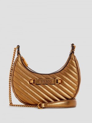 Guess Sela Mini Crossbody Hobo Maro | GUESS-SN28678