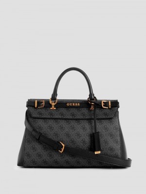 Guess Sestri Quattro G Luxury Satchel Negrii | GUESS-SN29271
