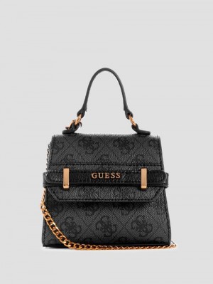 Guess Sestri Quattro G Micro Mini Satchel Negrii | GUESS-SN29270