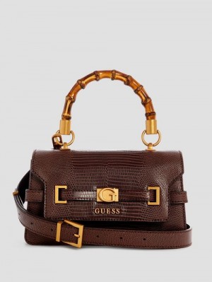 Guess Sibel Top-Handle Flap Bag Maro | GUESS-SN28687
