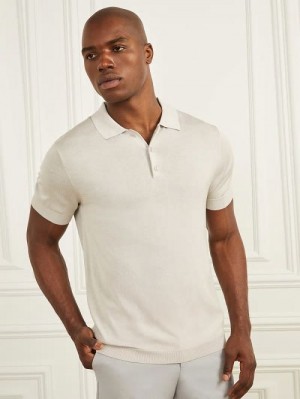 Guess Silk Polo Gri | GUESS-SN31184