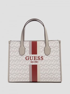 Guess Silvana G Cube Tote Albi | GUESS-SN28736