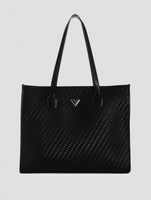 Guess Silvana Girlfriend Tote Negrii | GUESS-SN29467
