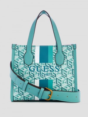 Guess Silvana Mini Totes Verzi | GUESS-SN28896