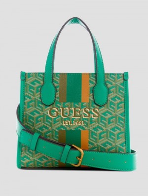 Guess Silvana Mini Totes Verzi | GUESS-SN29252