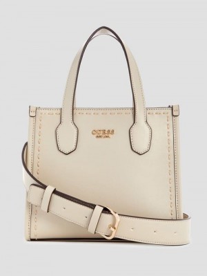 Guess Silvana Stitched Mini Tote Maro | GUESS-SN28693