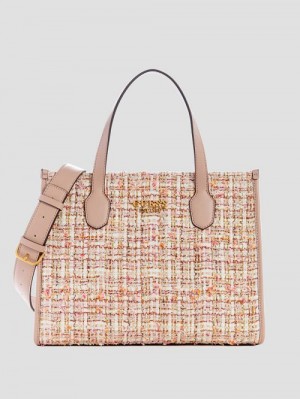 Guess Silvana Tweed Tote Roz | GUESS-SN29353