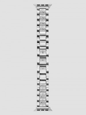 Guess Silver-Tone Quattro G Link Bracelet 38-40 mm Band for Apple Watch® Argintii | GUESS-SN31647