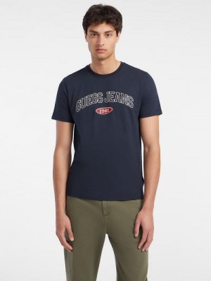 Guess Slim 1981 Tee Albastri | GUESS-SN30512