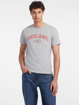 Guess Slim 1981 Tee Gri | GUESS-SN30504
