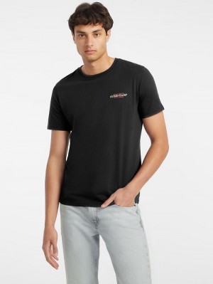 Guess Slim American Tradition Tee Negrii | GUESS-SN30493