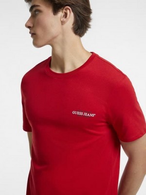 Guess Slim American Tradition Tee Rosii | GUESS-SN30652