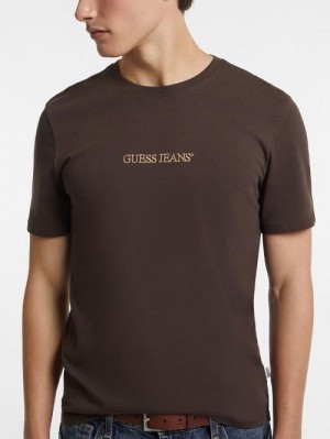 Guess Slim Embroidered Logo Tee Maro | GUESS-SN30657