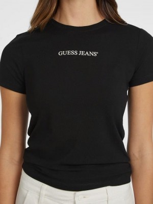 Guess Slim Logo Tee Negrii | GUESS-SN27207