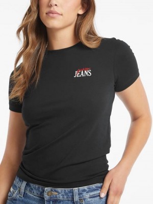 Guess Slim Logo Tee Negrii | GUESS-SN27324