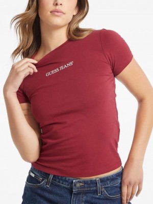 Guess Slim Logo Tee Rosii | GUESS-SN27288
