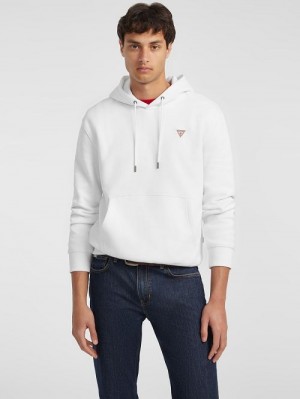 Guess Slim Mini Triangle Hoodie Albi | GUESS-SN30985