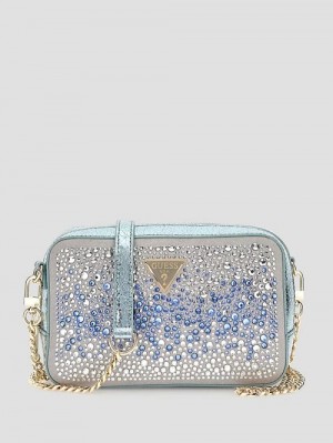 Guess Sofia Crystal Mini Crossbody Albastri | GUESS-SN28824