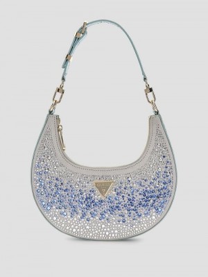 Guess Sofia Crystal Shoulder Bag Albastri | GUESS-SN29147