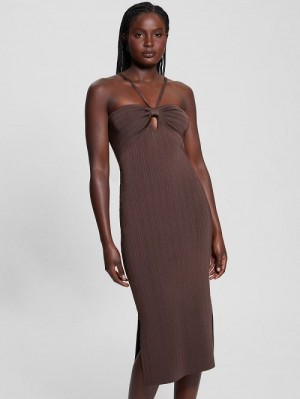 Guess Sofie Keyhole Sweater Dress Maro | GUESS-SN27023