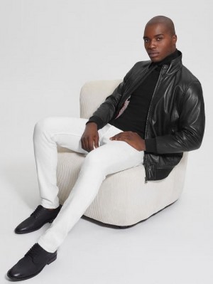 Guess Soft Leather Jacket Negrii | GUESS-SN30761