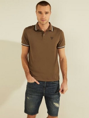 Guess Sports Pique Logo Polo Maro | GUESS-SN31163