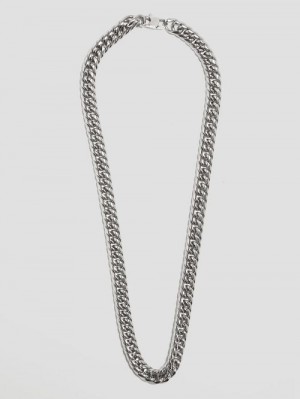Guess Stainless Steel Chain Necklace Argintii | GUESS-SN31827