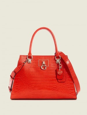 Guess Stephi Girlfriend Satchel Portocalii | GUESS-SN29222
