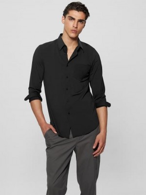 Guess Sunset Tech-Stretch Shirt Negrii | GUESS-SN31269