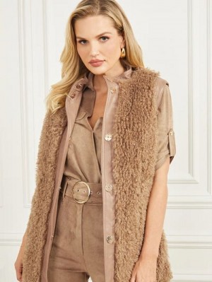 Guess Susy Reversible Vest Bej | GUESS-SN27163