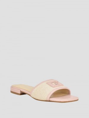 Guess Tampa Signature G Sandals Bej | GUESS-SN29599