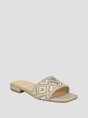 Guess Tamsen Slide Sandals Bej | GUESS-SN29615
