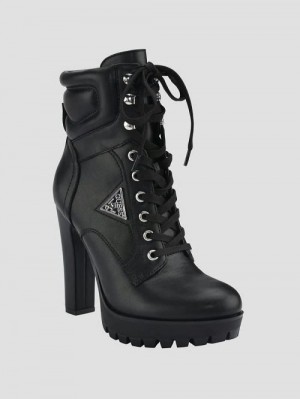 Guess Tanisa Heeled Booties Negrii | GUESS-SN29936