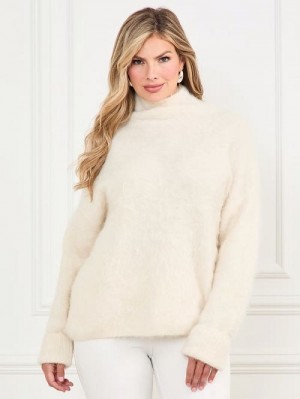 Guess Tanya Furry Sweater Albi | GUESS-SN27710