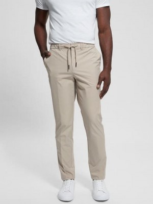 Guess Tech-Stretch Chino Pants Bej | GUESS-SN31438