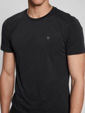 Guess Tech-Stretch Patch Tee Negrii | GUESS-SN30626