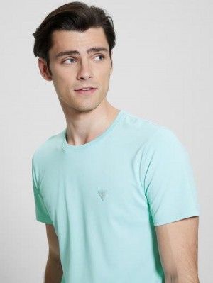 Guess Tech-Stretch Patch Tee Turcoaz | GUESS-SN30634