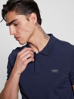 Guess Tech-Stretch Polo Albastri | GUESS-SN31304