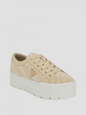 Guess Tesie Platform Sneakers Bej | GUESS-SN29551