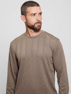 Guess Textured Knit Long-Sleeve Top Maro | GUESS-SN30702