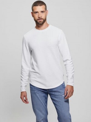 Guess Textured Long-Sleeve Tee Albi | GUESS-SN30680
